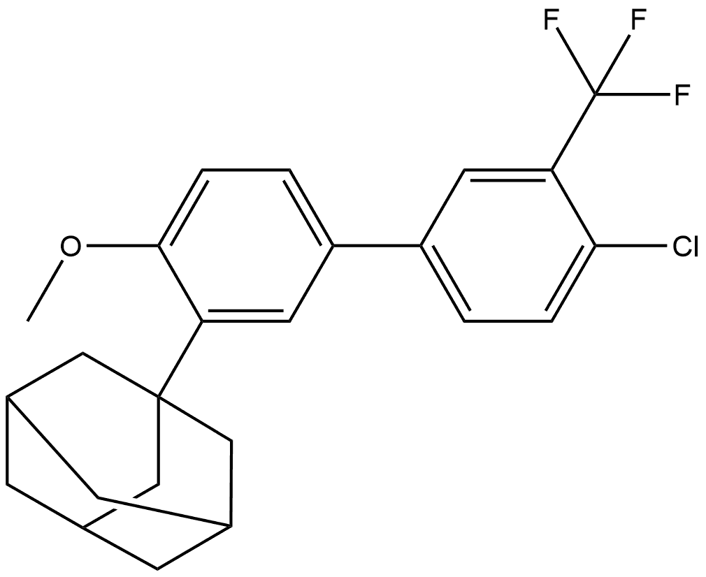 1-[4'-Chloro-4-methoxy-3'-(trifluoromethyl)[1,1'-biphenyl]-3-yl]tricyclo[3.3.... Structure