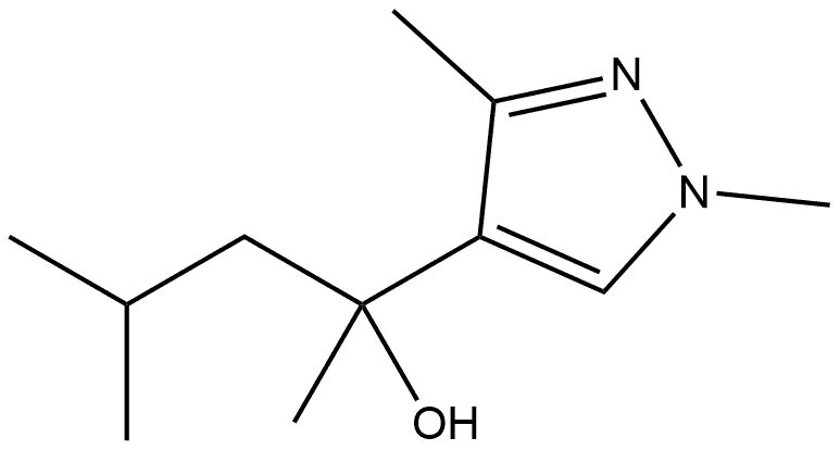 α,1,3-Trimethyl-α-(2-methylpropyl)-1H-pyrazole-4-methanol Structure