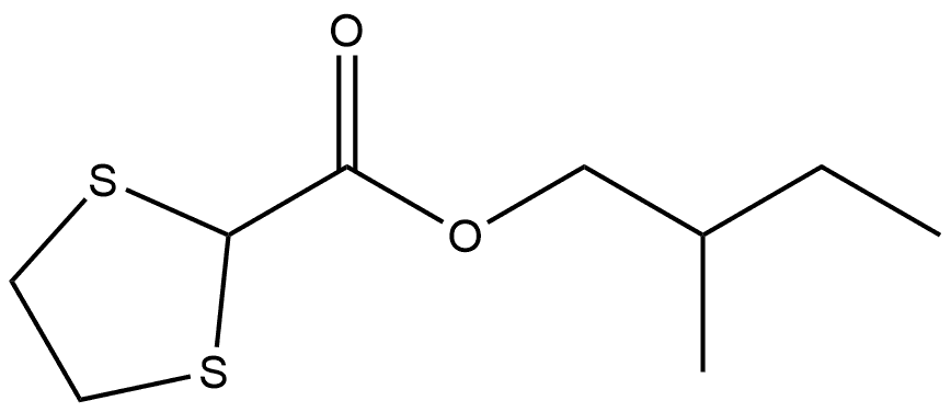 2-Methylbutyl 1,3-dithiolane-2-carboxylate Structure