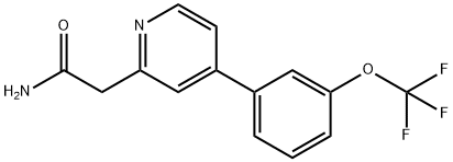 2-(4-(3-(Trifluoromethoxy)phenyl)pyridin-2-yl)acetamide Structure