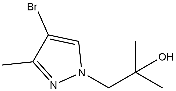 1H-Pyrazole-1-ethanol, 4-bromo-α,α,3-trimethyl- Structure