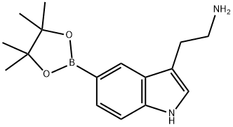 1H-Indole-3-ethanamine, 5-(4,4,5,5-tetramethyl-1,3,2-dioxaborolan-2-yl)- Structure