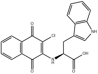 L-Tryptophan, N-(3-chloro-1,4-dihydro-1,4-dioxo-2-naphthalenyl)- Structure