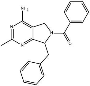 (4-Amino-7-benzyl-2-methyl-5H-pyrrolo[3,4-d]pyrimidin-6(7H)-yl)(phenyl)methanone Structure