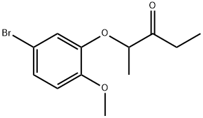 3-Pentanone, 2-(5-bromo-2-methoxyphenoxy)- Structure