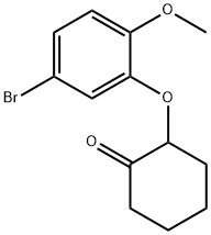 Cyclohexanone, 2-(5-bromo-2-methoxyphenoxy)- Structure