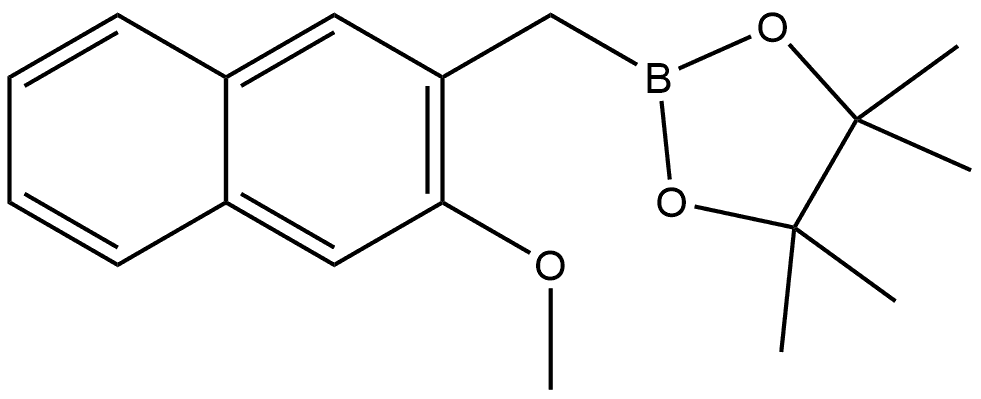 2-((3-methoxynaphthalen-2-yl)methyl)-4,4,5,5-tetramethyl-1,3,2-dioxaborolane Structure