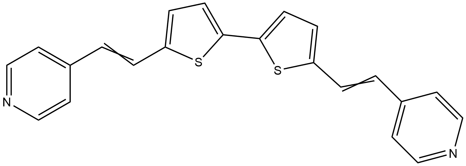 Pyridine, 4,4′-([2,2′-bithiophene]-5,5′-diyldi-2,1-ethenediyl)bis- Structure