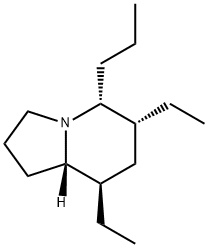 Indolizine, 6,8-diethyloctahydro-5-propyl-, (5R,6R,8R,8aS)- Structure