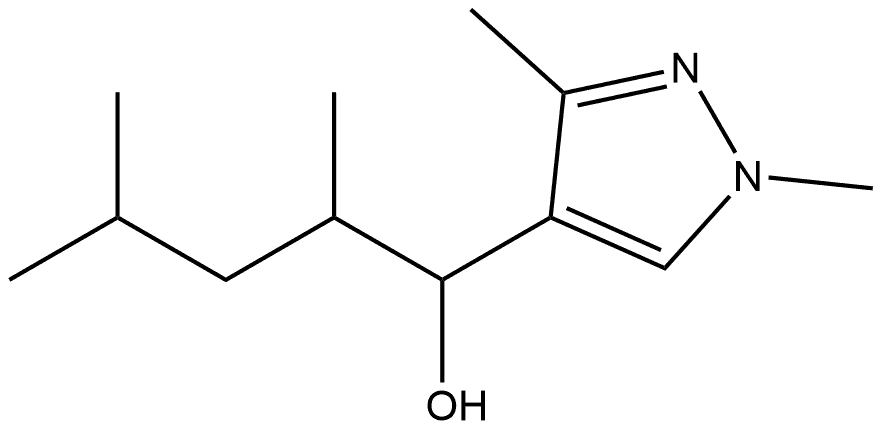 α-(1,3-Dimethylbutyl)-1,3-dimethyl-1H-pyrazole-4-methanol Structure