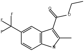 1H-Indole-3-carboxylic acid, 2-methyl-5-(trifluoromethyl)-, ethyl ester Structure