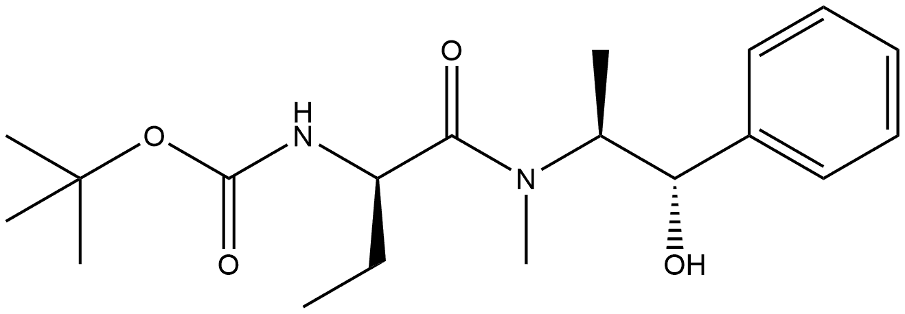 Carbamic acid, [(1R)-1-[[[(1S,2S)-2-hydroxy-1-methyl-2-phenylethyl]methylamino]carbonyl]propyl]-, 1,1-dimethylethyl ester (9CI) Structure