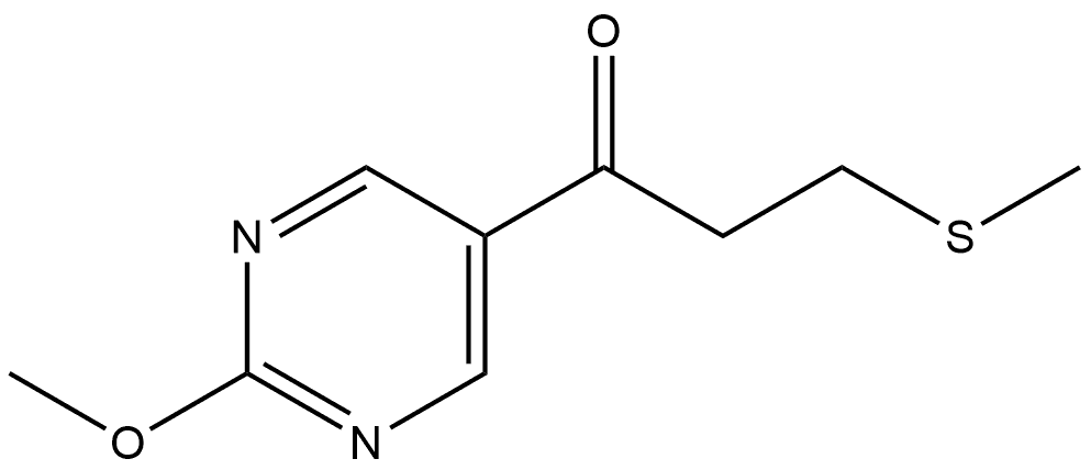 1-(2-Methoxy-5-pyrimidinyl)-3-(methylthio)-1-propanone Structure