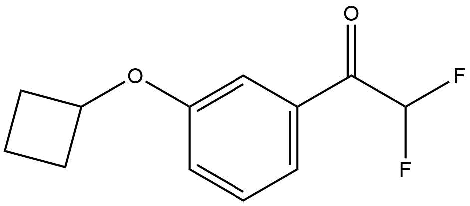 1-(3-cyclobutoxyphenyl)-2,2-difluoroethanone Structure