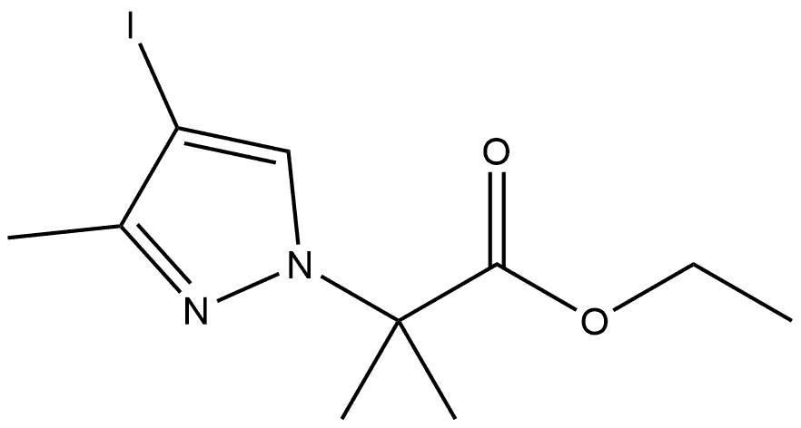 ethyl 2-(4-iodo-3-methyl-1H-pyrazol-1-yl)-2-methylpropanoate Structure