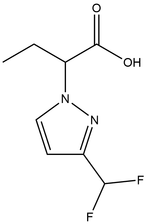 2-[3-(difluoromethyl)-1H-pyrazol-1-yl]butanoic acid Structure