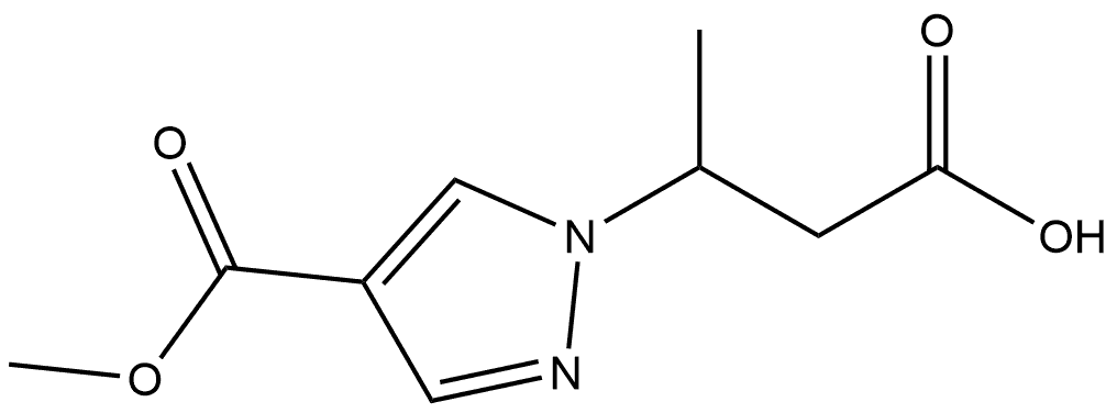 3-[4-(methoxycarbonyl)-1H-pyrazol-1-yl]butanoic acid Structure