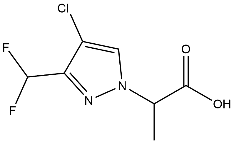 2-[4-chloro-3-(difluoromethyl)-1H-pyrazol-1-yl]propanoic acid Structure