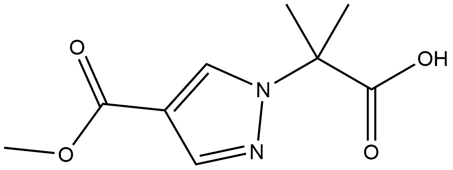 2-[4-(methoxycarbonyl)-1H-pyrazol-1-yl]-2-methylpropanoic acid Structure