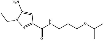 5-amino-1-ethyl-N-(3-isopropoxypropyl)-1H-pyrazole-3-carboxamide Structure