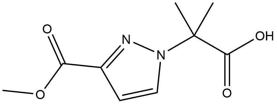 2-[3-(methoxycarbonyl)-1H-pyrazol-1-yl]-2-methylpropanoic acid Structure