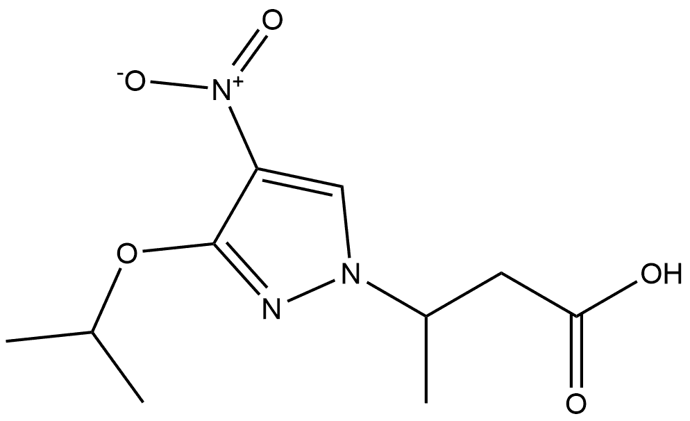 3-(3-isopropoxy-4-nitro-1H-pyrazol-1-yl)butanoic acid Structure