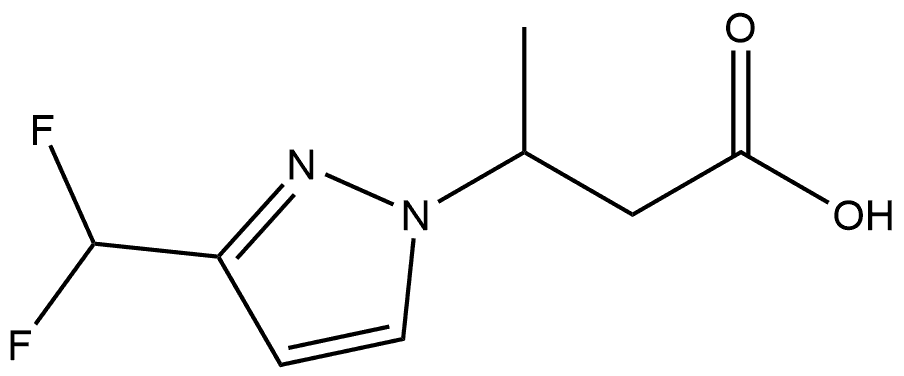 3-[3-(difluoromethyl)-1H-pyrazol-1-yl]butanoic acid Structure