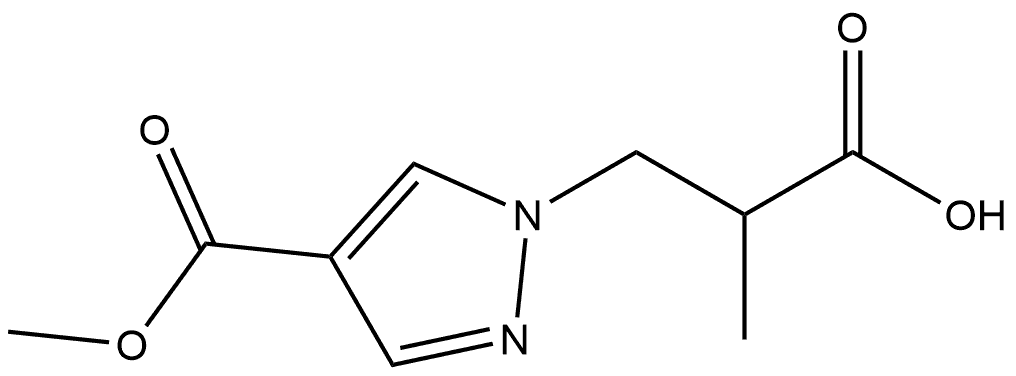 3-[4-(methoxycarbonyl)-1H-pyrazol-1-yl]-2-methylpropanoic acid Structure