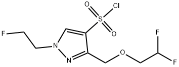 3-[(2,2-difluoroethoxy)methyl]-1-(2-fluoroethyl)-1H-pyrazole-4-sulfonyl chloride Structure