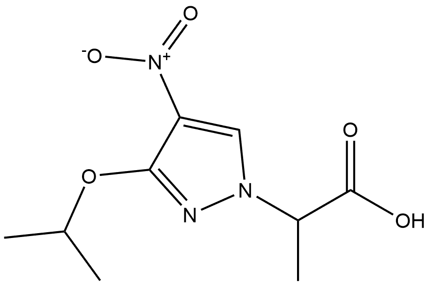 2-(3-isopropoxy-4-nitro-1H-pyrazol-1-yl)propanoic acid Structure