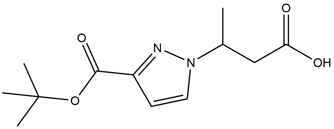 3-[3-(tert-butoxycarbonyl)-1H-pyrazol-1-yl]butanoic acid Structure