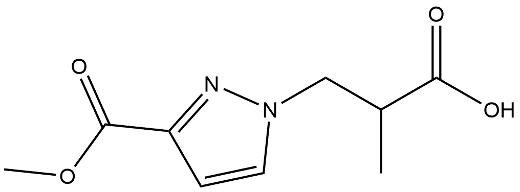 3-[3-(methoxycarbonyl)-1H-pyrazol-1-yl]-2-methylpropanoic acid Structure