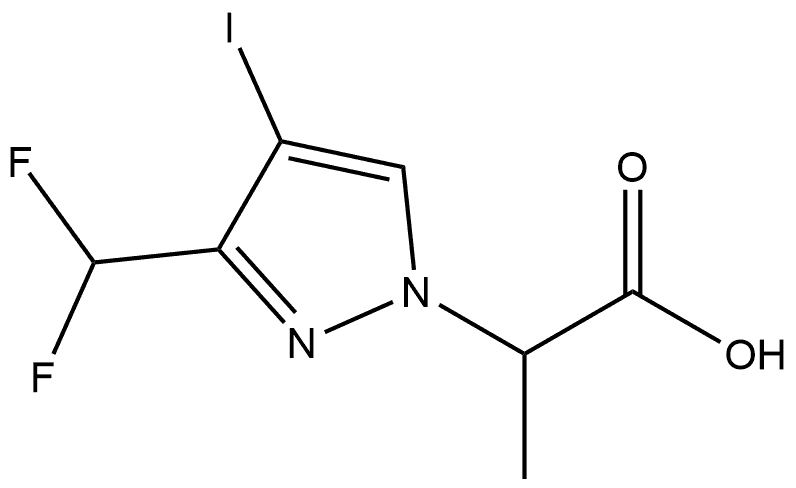 2-[3-(difluoromethyl)-4-iodo-1H-pyrazol-1-yl]propanoic acid Structure