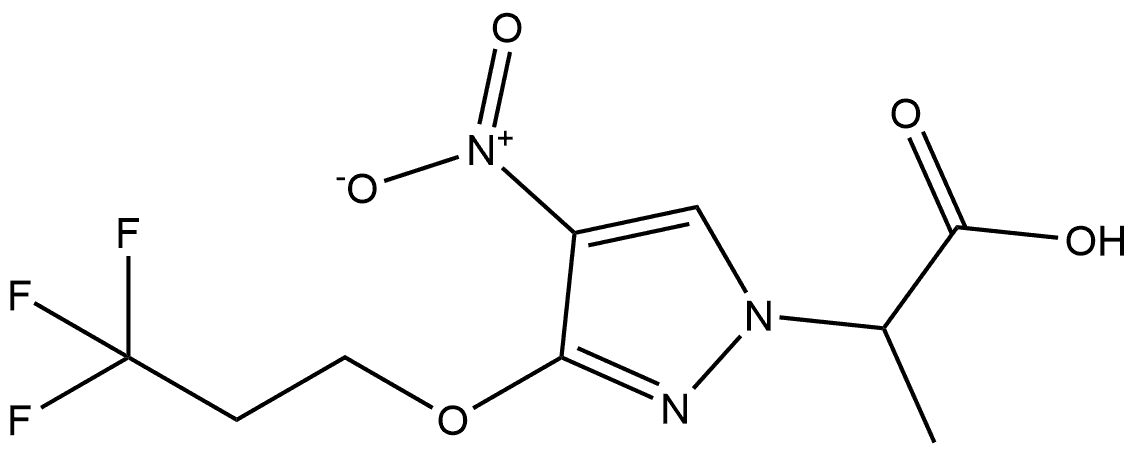 2-[4-nitro-3-(3,3,3-trifluoropropoxy)-1H-pyrazol-1-yl]propanoic acid 구조식 이미지