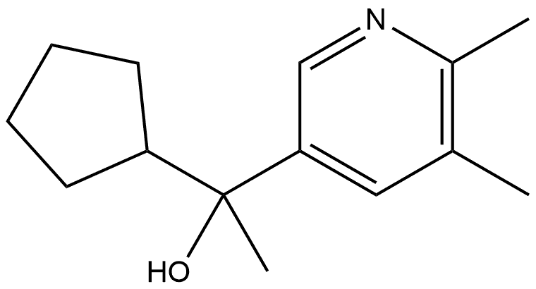 α-Cyclopentyl-α,5,6-trimethyl-3-pyridinemethanol Structure