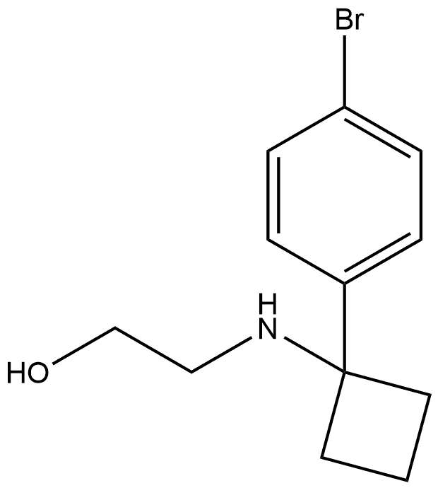 2-1-(4-Bromophenyl)cyclobutylaminoethanol Structure