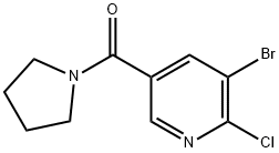 (5-Bromo-6-chloropyridin-3-yl)(pyrrolidin-1-yl)methanone Structure