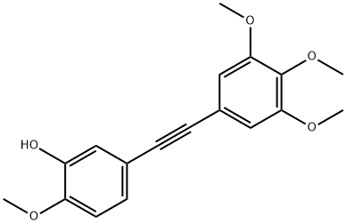 Phenol, 2-methoxy-5-[2-(3,4,5-trimethoxyphenyl)ethynyl]- Structure