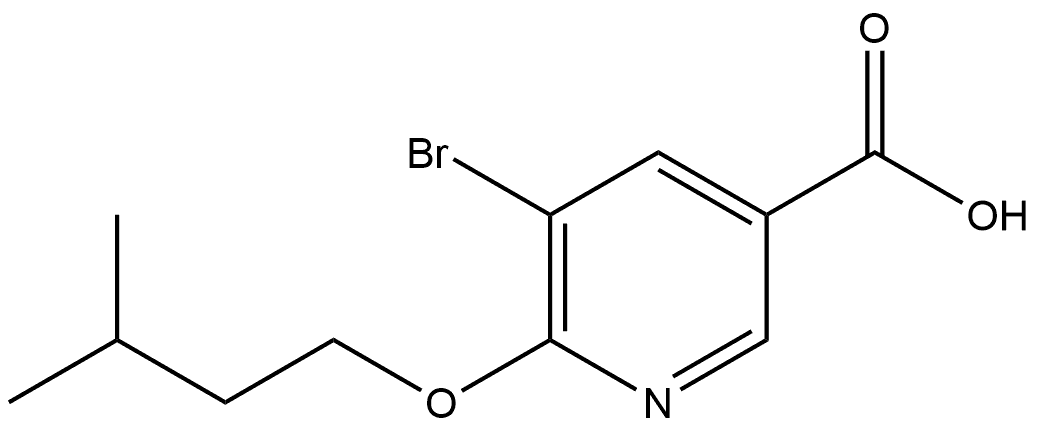 5-Bromo-6-(3-methylbutoxy)-3-pyridinecarboxylic acid Structure