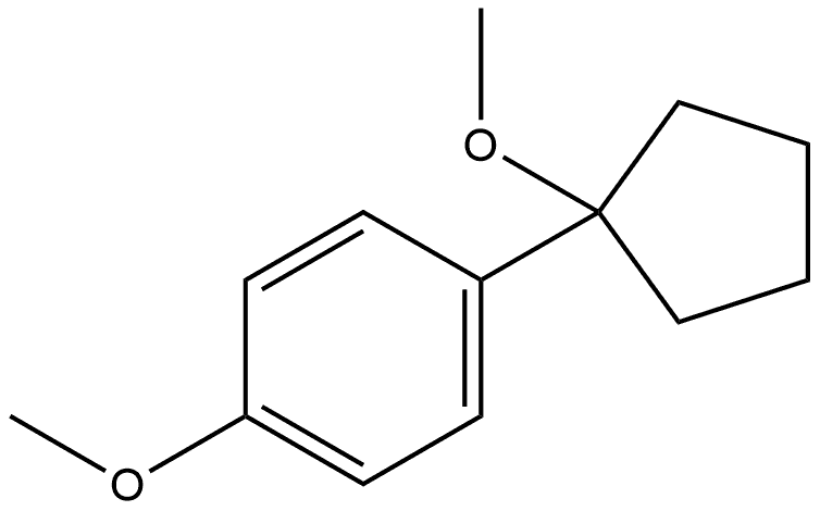 Benzene, 1-methoxy-4-(1-methoxycyclopentyl)- Structure