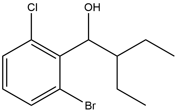 2-Bromo-6-chloro-α-(1-ethylpropyl)benzenemethanol Structure