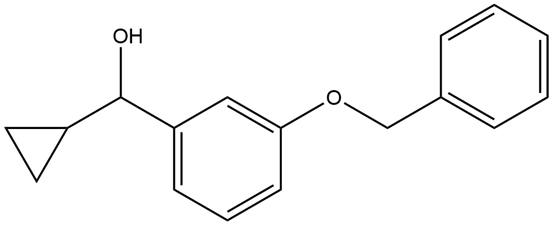 α-Cyclopropyl-3-(phenylmethoxy)benzenemethanol Structure