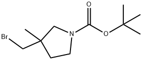 tert-butyl 3-(bromomethyl)-3-methylpyrrolidine-1-carboxylate Structure