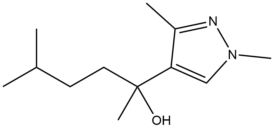 α,1,3-Trimethyl-α-(3-methylbutyl)-1H-pyrazole-4-methanol Structure