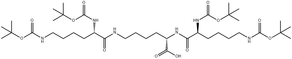 L-Lysine, N2,N6-bis[N2,N6-bis[(1,1-dimethylethoxy)carbonyl]-L-lysyl]- Structure