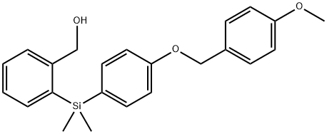 Benzenemethanol, 2-[[4-[(4-methoxyphenyl)methoxy]phenyl]dimethylsilyl]- Structure