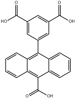 1,3-Benzenedicarboxylic acid, 5-(10-carboxy-9-anthracenyl)- 구조식 이미지