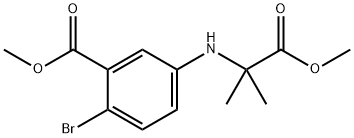 Methyl 2-bromo-5-[(2-methoxy-1,1-dimethyl-2-oxoethyl)amino]benzoate Structure