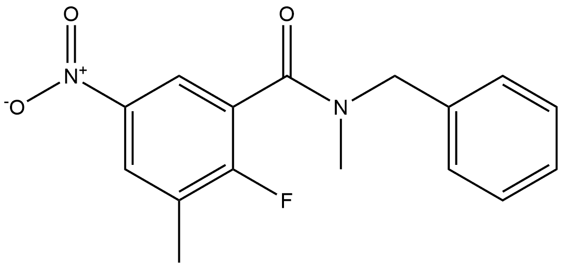 N-benzyl-2-fluoro-N,3-dimethyl-5-nitrobenzamide Structure