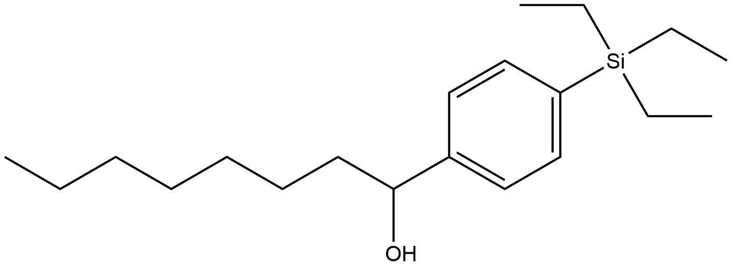 α-Heptyl-4-(triethylsilyl)benzenemethanol Structure